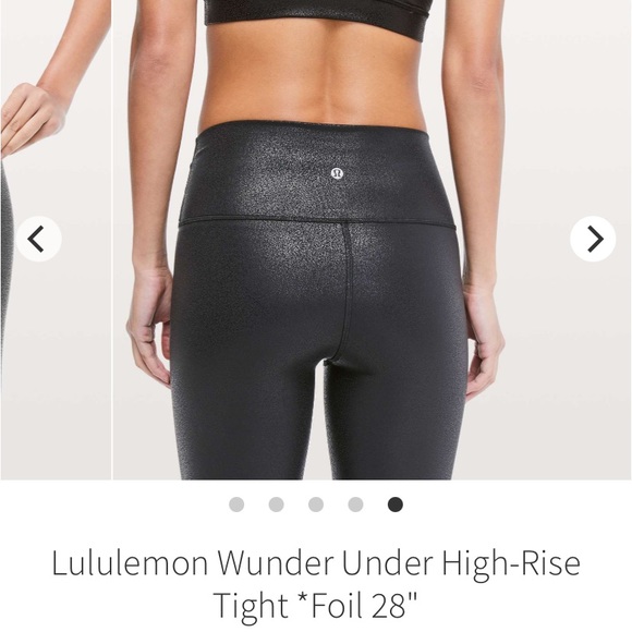 NWOT limited edition Lululemon wunder under foil* sz 6 - Picture 2 of 4